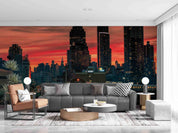 3D Dusk Sunset Glow City Landscape Wall Mural Wallpaper SWW4986- Jess Art Decoration