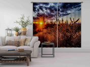 3D Sunset Sky Nature Landscape Curtains and Drapes LQH 120- Jess Art Decoration