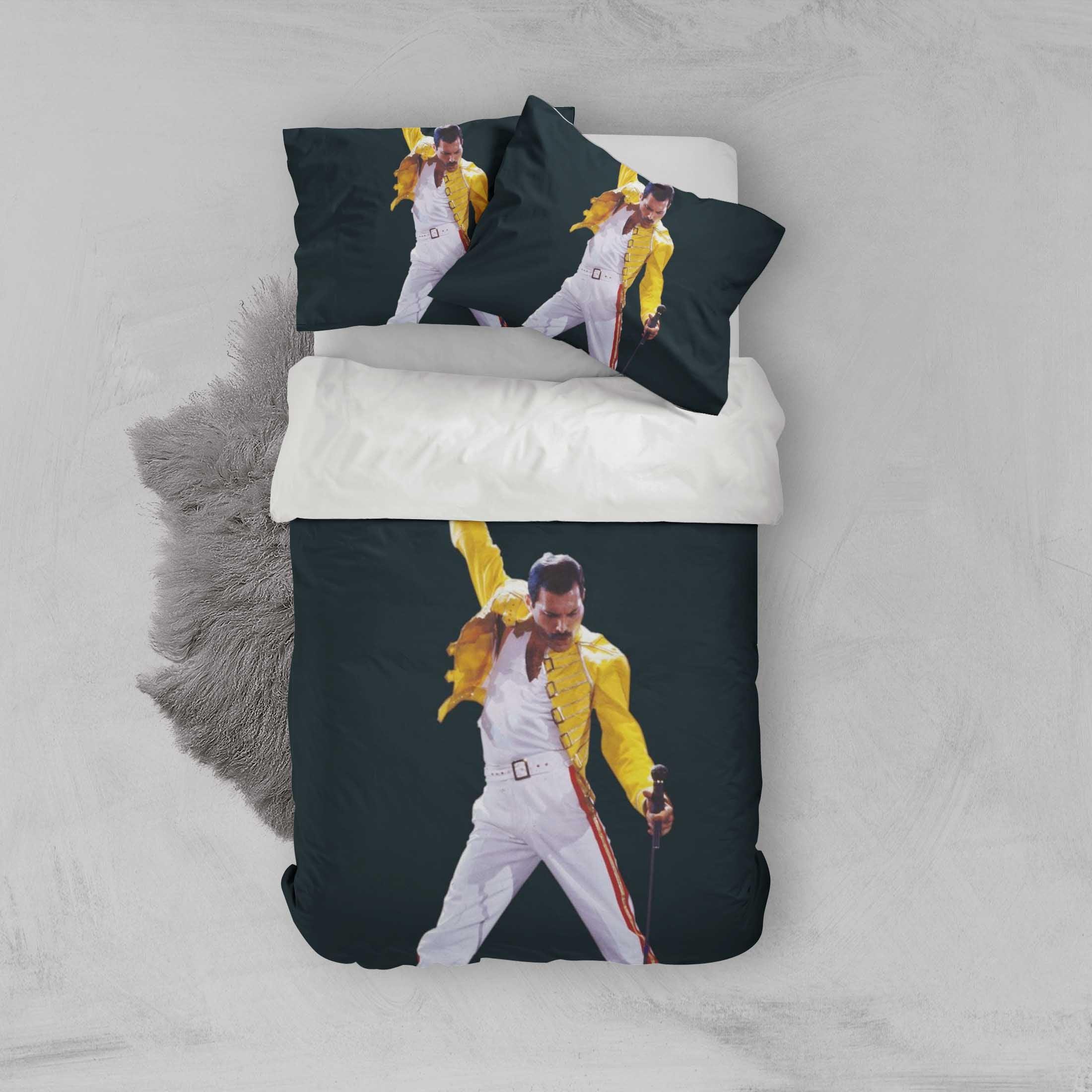 3D Freddie Mercury Quilt Cover Set Bedding Set Pillowcases 13- Jess Art Decoration