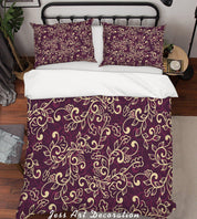 3D Brown Pattern Quilt Cover Set Bedding Set Pillowcases 122- Jess Art Decoration