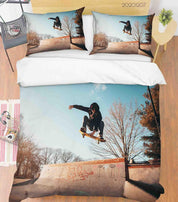 3D Pexels Sports Street Skateboard Player Quilt Cover Set Bedding Set Duvet Cover Pillowcases LXL- Jess Art Decoration