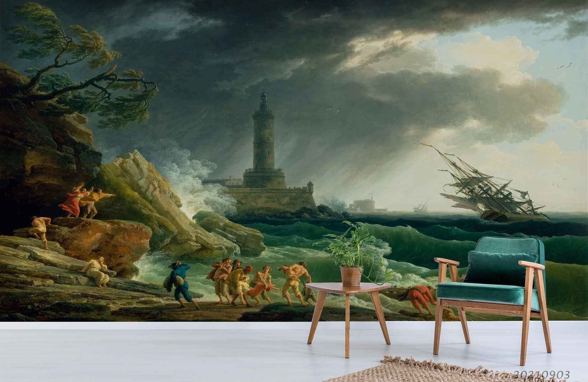 3D Landscape Oil Painting Wall Mural Wallpaper LQH 106- Jess Art Decoration