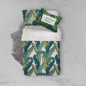 3D Green Leaves Quilt Cover Set Bedding Set Pillowcases 05- Jess Art Decoration