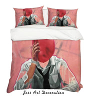 3D Sage Barnes Pressure Red Pink Man Quilt Cover Set Bedding Set Duvet Cover Pillowcases  ZY D116- Jess Art Decoration