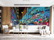 3D Street Abstract Graffiti Wall Mural Wallpaper 5137- Jess Art Decoration
