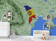 3D Green World Map Wall Mural Wallpaper LQH 43- Jess Art Decoration