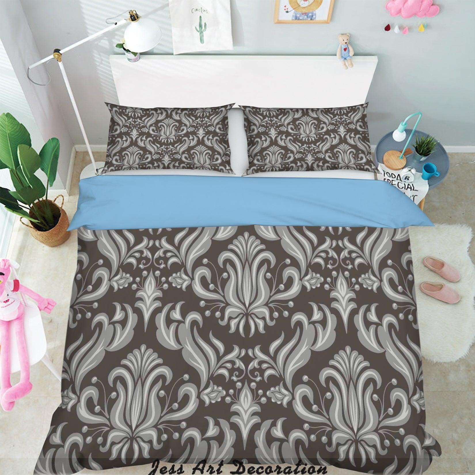 3D White Flowers Pattern Quilt Cover Set Bedding Set Pillowcases 183- Jess Art Decoration