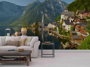 3D Mountain Lake House Landscape Wall Mural Wallpaper LQH 339- Jess Art Decoration
