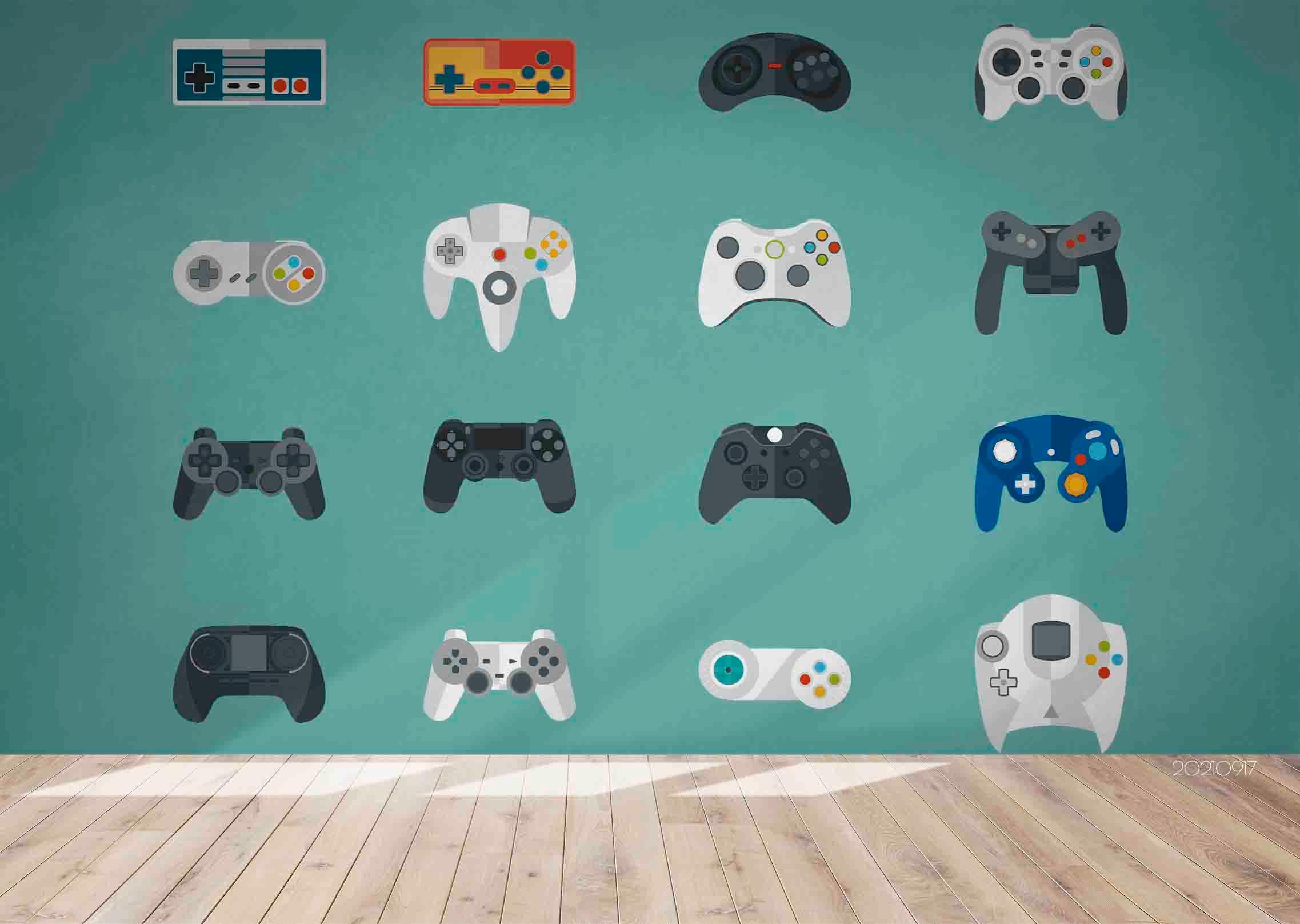 3D Cartoon Game Controller Wall Mural Wallpaper LQH 145- Jess Art Decoration