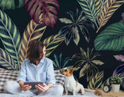 3D Tropic Leaves Pattern Wall Mural Wallpaper SWW 44- Jess Art Decoration