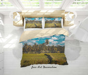 3D Coconut Trees Blue Sky Wheat Fields Quilt Cover Set Bedding Set Duvet Cover Pillowcases A117 LQH- Jess Art Decoration
