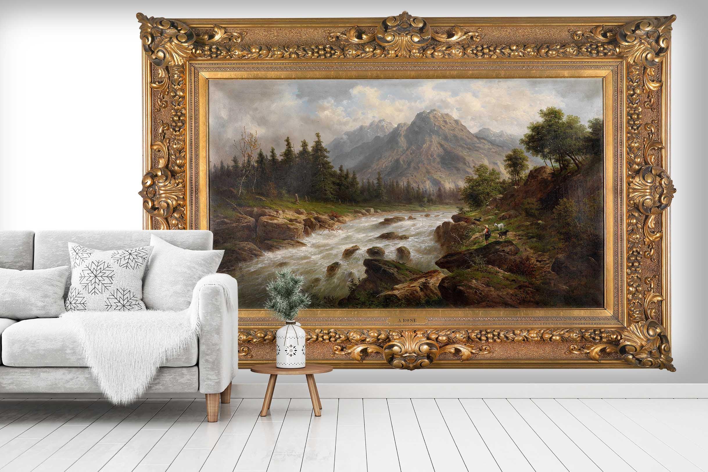 3D landscape photo frame oil painting wall mural wallpaper 73- Jess Art Decoration