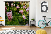 3D Field Pink Flower Scenery Curtains and Drapes GD 3256- Jess Art Decoration