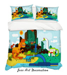 3D Dark Green Dinosaur Quilt Cover Set Bedding Set Pillowcases 12- Jess Art Decoration