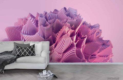 3D Purple Geometric Design Wall Mural Wallpaper LQH 368- Jess Art Decoration