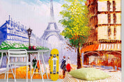 3D Oil Painting Eiffel Tower Wall Mural Wallpaper  sww 56- Jess Art Decoration