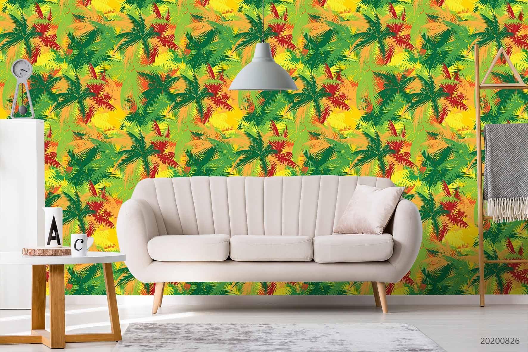 3D Oil Painting Colorful Leaves Plant Wall Mural Wallpaper LXL 1352- Jess Art Decoration