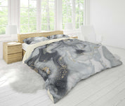 3D Grey Marble Texture Quilt Cover Set Bedding Set Pillowcases 111- Jess Art Decoration