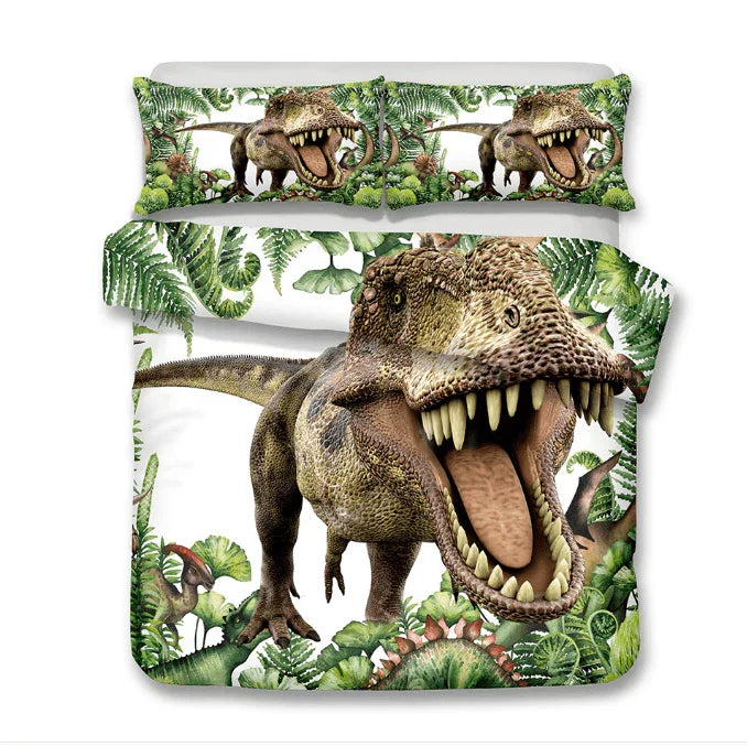 3D Jurassic Dinosaurs Quilt Cover Set Bedding Set Pillowcases 107- Jess Art Decoration