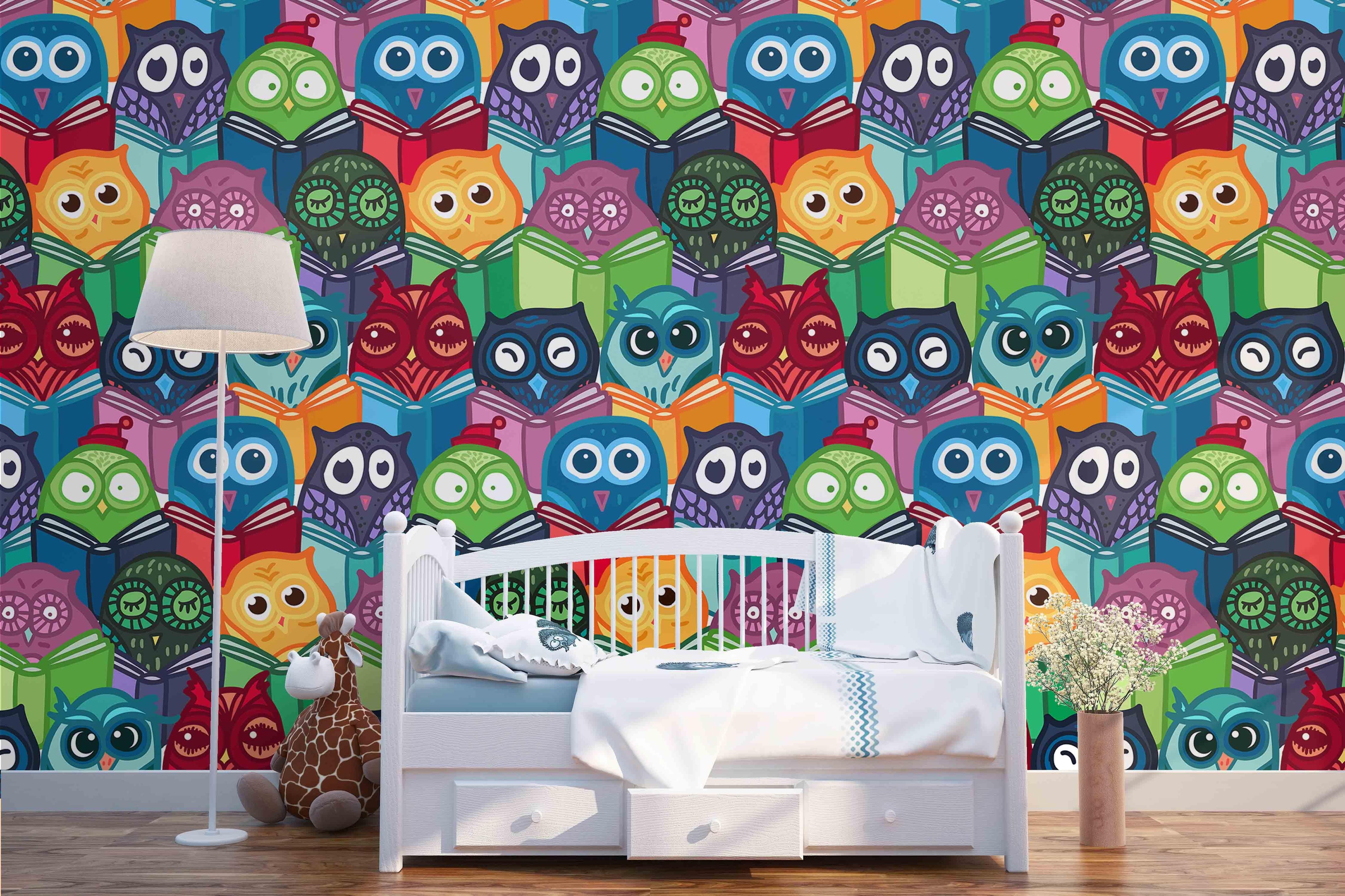 3D Abstract Cartoon Forest Animals Wall Mural Wallpaper 12- Jess Art Decoration