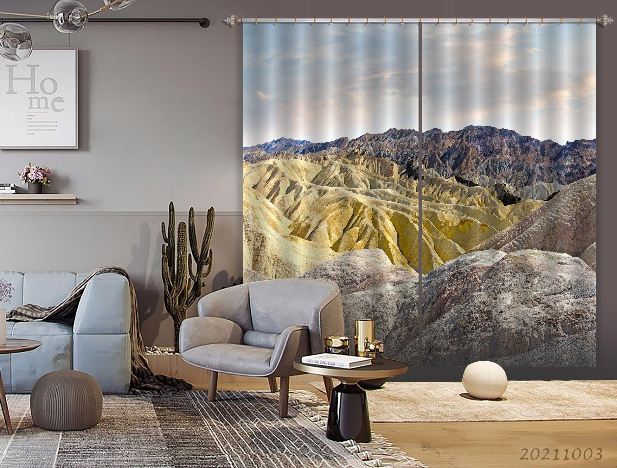 3D Mountain Nature Landscape Curtains and Drapes LQH 234- Jess Art Decoration