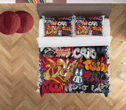 3D Dark Graffiti Quilt Cover Set Bedding Set Duvet Cover Pillowcases SF086- Jess Art Decoration