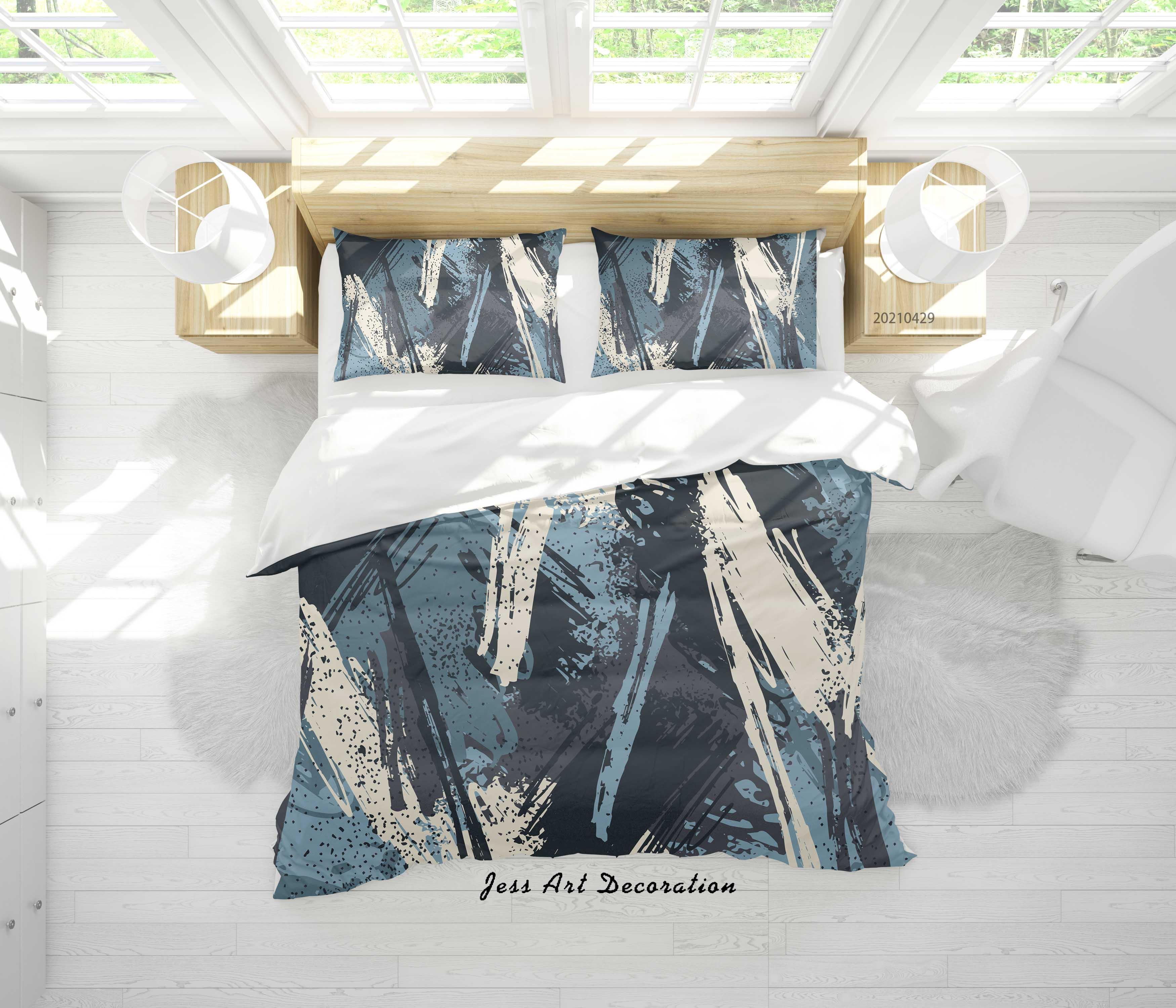 3D Abstract Graffiti Quilt Cover Set Bedding Set Duvet Cover Pillowcases 201- Jess Art Decoration