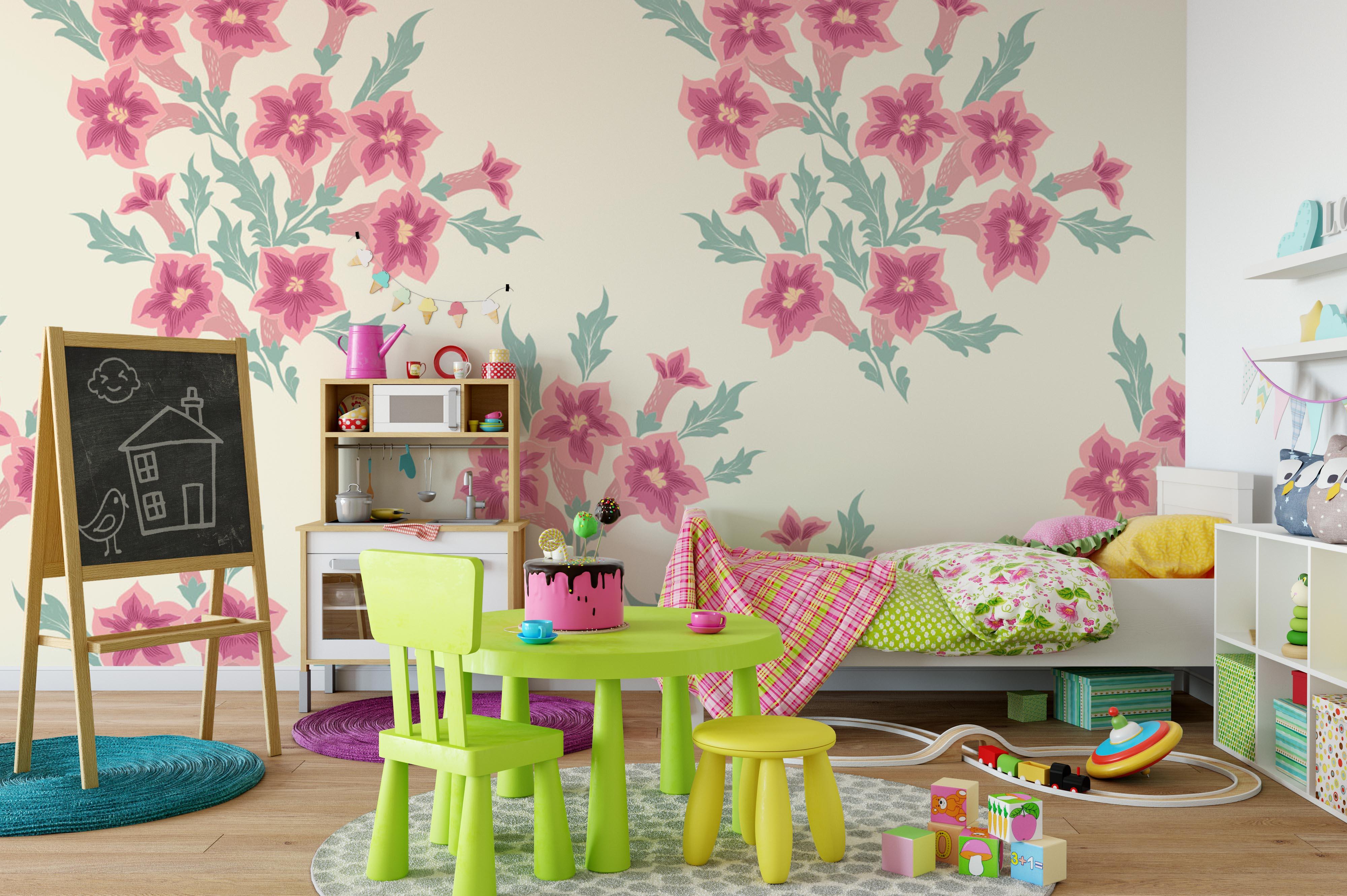 3D Pink Flowers Wall Mural Wallpaper 64- Jess Art Decoration