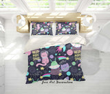 3D Space Cats Quilt Cover Set Bedding Set Pillowcases 72- Jess Art Decoration