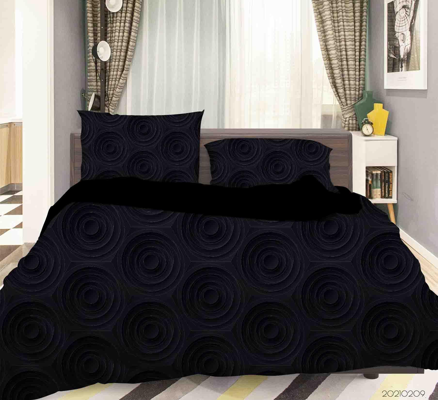 3D Abstract Black Geometric Pattern Quilt Cover Set Bedding Set Duvet Cover Pillowcases 273- Jess Art Decoration