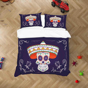 3D Skull Dead Cartoon Quilt Cover Set Bedding Set Duvet Cover Pillowcases WJ 9158- Jess Art Decoration