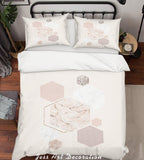 3D Marble Geometric Quilt Cover Set Bedding Set Duvet Cover Pillowcases LXL 318- Jess Art Decoration