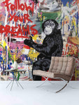 3D Gorilla Graffiti Wall Mural Wallpaper 60- Jess Art Decoration