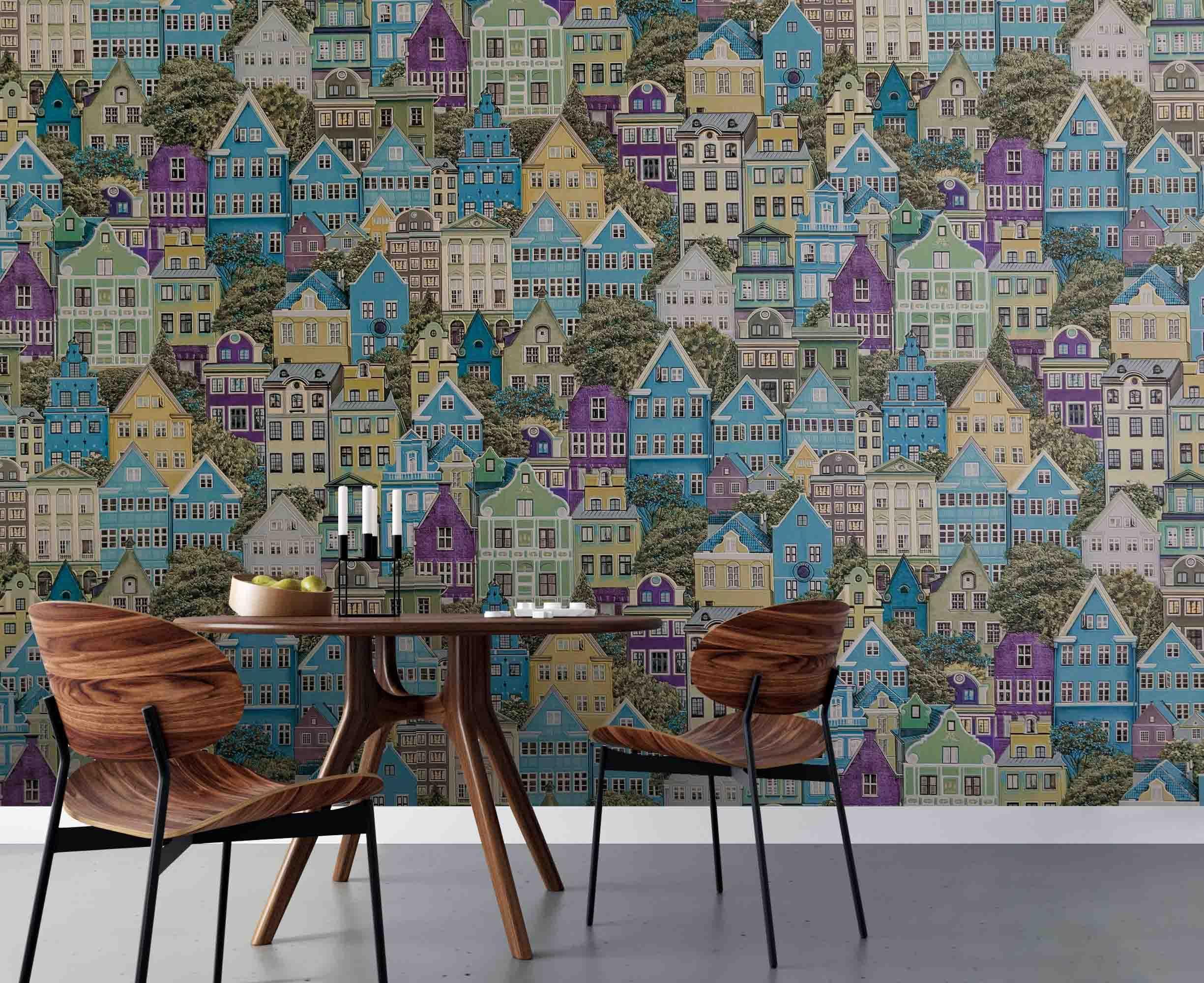 3D City Building Wall Mural Wallpaper  44- Jess Art Decoration