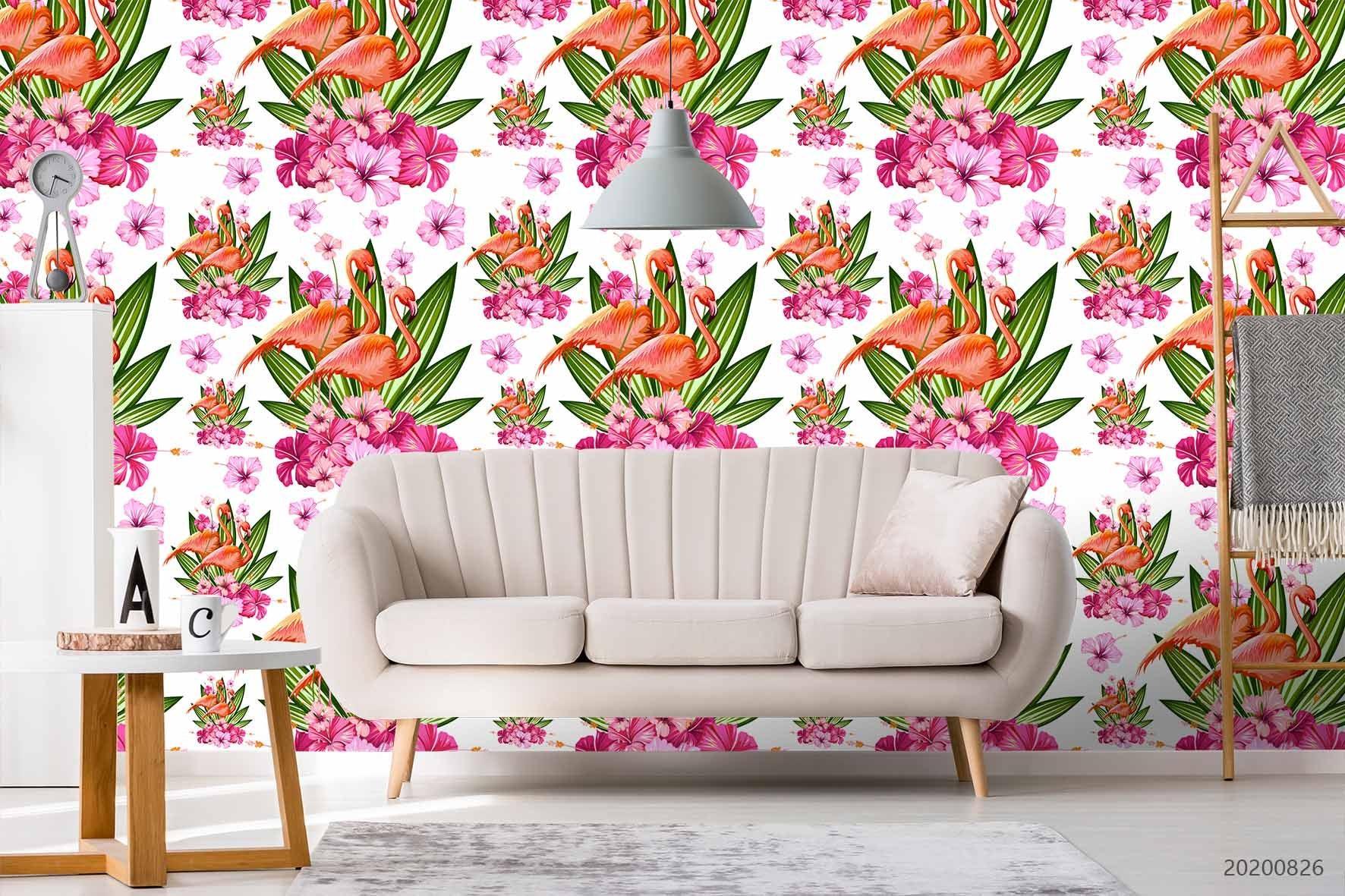 3D Oil Painting Red Floral Leaves Plant Wall Mural Wallpaper LXL 1360- Jess Art Decoration