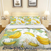 3D Yellow Banana Pattern Quilt Cover Set Bedding Set Pillowcases 58- Jess Art Decoration