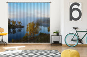 3D Woods Lake Reflection Scenery Curtains and Drapes GD 1961- Jess Art Decoration