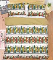 3D Hand Drawn Color Forest Tree Quilt Cover Set Bedding Set Duvet Cover Pillowcases 1- Jess Art Decoration