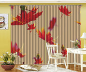 3D Little Man Maple Leaf Autumn Illustration Painting Curtains and Drapes GD 4620- Jess Art Decoration