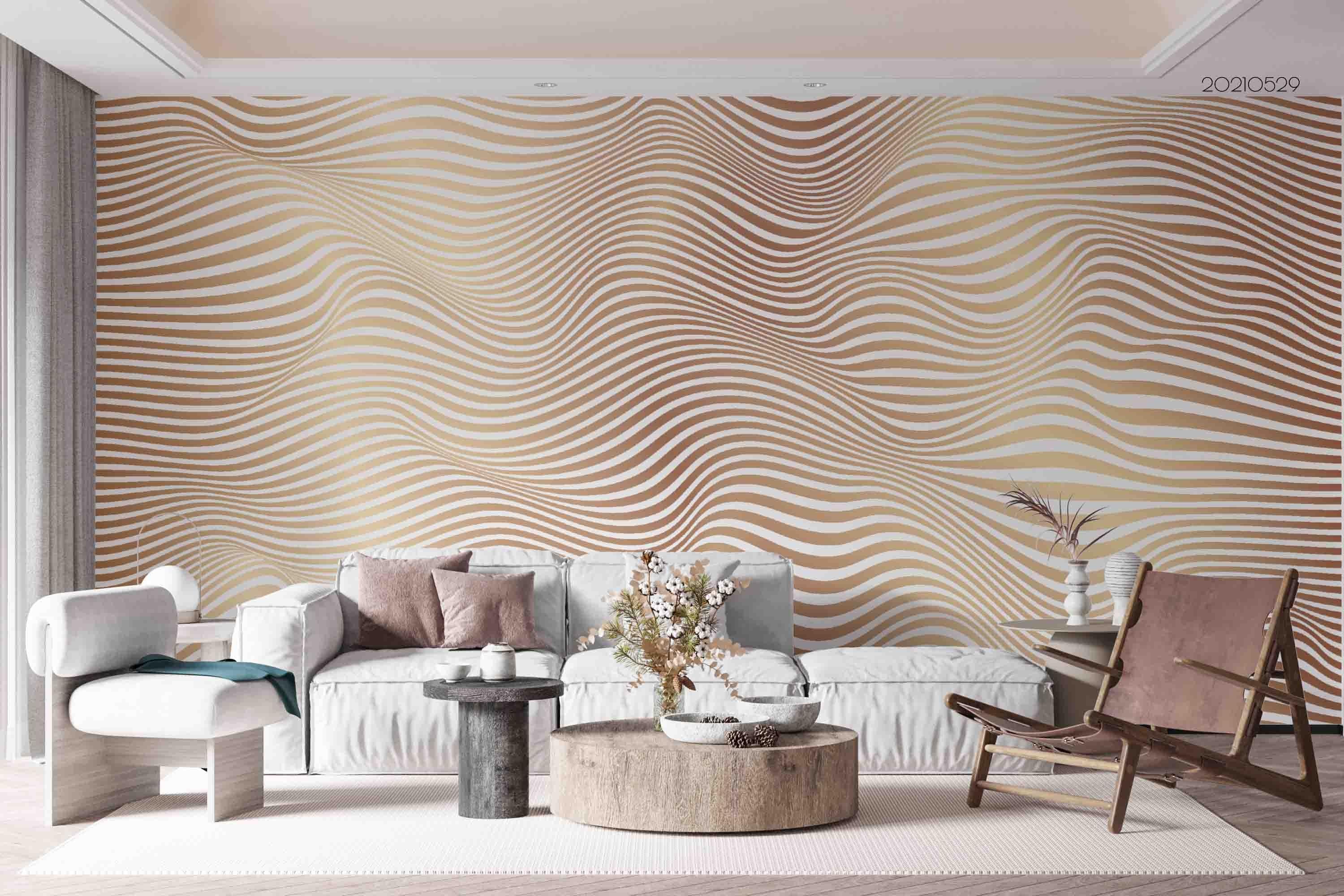 3D Abstract Ripple Pattern Monochromatic Wall Mural Wallpaper SWW473- Jess Art Decoration