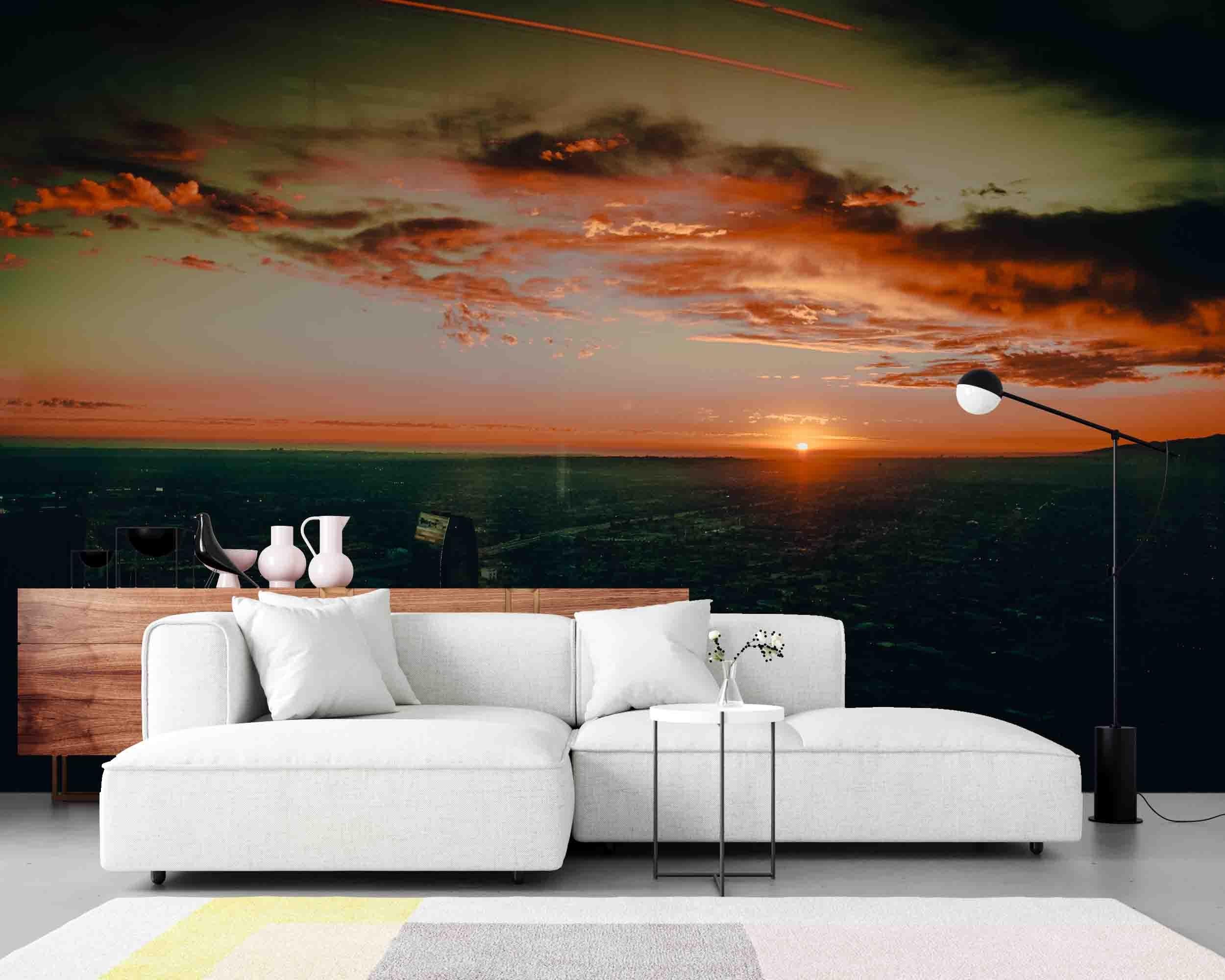 3D Beautiful Sky Setting Sun Wall Mural Wallpa 13- Jess Art Decoration