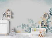 3D Watercolor Green Leaf Wall Mural Wallpaper LQH 28- Jess Art Decoration
