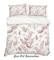 3D Birds Floral Leaves Quilt Cover Set Bedding Set Duvet Cover Pillowcases SF93- Jess Art Decoration