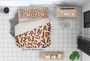 3D Color Letter Pattern Quilt Cover Set Bedding Set Pillowcases 42- Jess Art Decoration