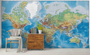 3D World Map Wall Mural Wallpaper SF46- Jess Art Decoration