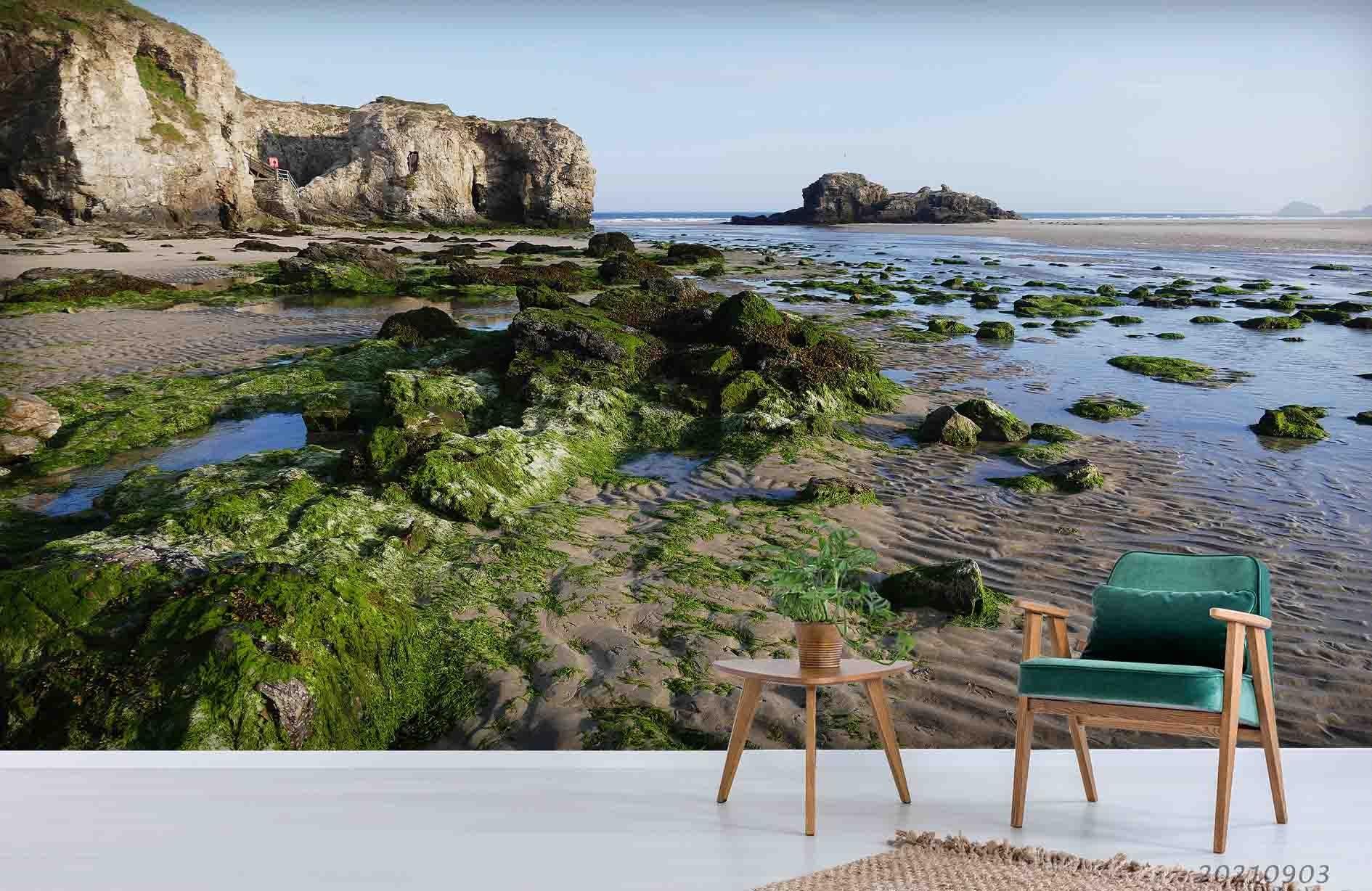 3D Sea Rock Landscape Wall Mural Wallpaper LQH 109- Jess Art Decoration