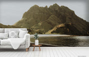 3D Mountain Beach Landscape Wall Mural Wallpaper LQH 384- Jess Art Decoration