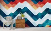 3D Colorful Waves Pattern Wall Mural Wallpaper 65- Jess Art Decoration