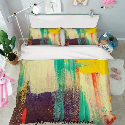 3D Colorful Paint Quilt Cover Set Bedding Set Pillowcases 29- Jess Art Decoration