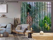 3D Garden Green Plant Leaf Curtains and Drapes GD 801- Jess Art Decoration